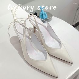 Dress Shoes 2023 Women's High Heels Heel Height 7.5cm Summer Style Genuine Leather Material Dinner BRIDAL
