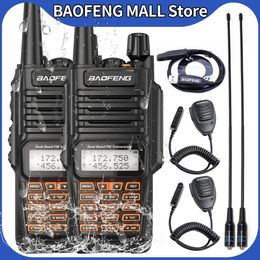 Walkie Talkie 2PCS Talkies Waterproof Baofeng UV 9R PLUS 10W Portable CB Ham Radio Transceiver VHF UHF 2 Way uv9r plus Hunt 10KM 230823