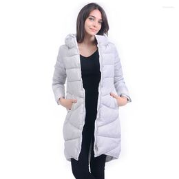 Women's Trench Coats 2023 Arrival Women Simple Thick Coat For Ladies Solid Long Warm Comfort Winter Clothing Chic Velvet Padded