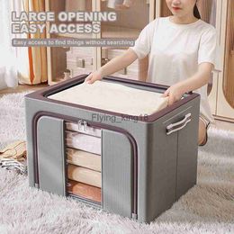 Large Capacity Storage Case Large Opening And Colour Clash Oxford Fabric Storage Bin For Storage HKD230812
