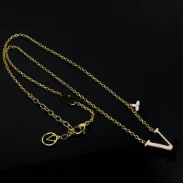 pink Pearl necklace bracelet for women Diamonds Pendant chain men chocker Fashion Necklaces Designer stainless steel Jewellery G2308249Z-6