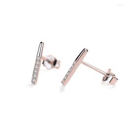 Stud Earrings Trendy S925 Earring Bar Sterling Silver Women Ear Rings Rose Gold Plated Jewelry For Christmas Gift OnlyArt Factory