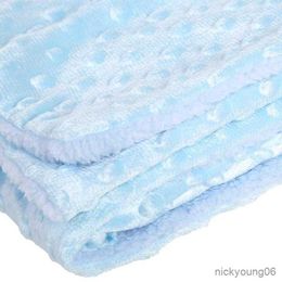 Blankets Newborn Baby Blankets Warm Fleece Soft Sleep Cover Infant Bedding Swaddle Wrap Kids Bath Towel R230824