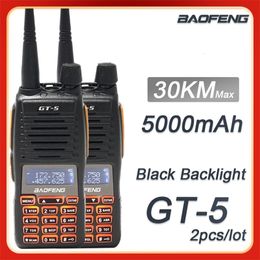 Walkie Talkie 2PCS 10W BAOFENG GT 5 High Power Profesional Long Range Dual Band CB Ham uv82 Two Way Radio Comunicador Transceive 230823