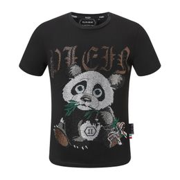 PLEIN BEAR T SHIRT Mens Designer Tshirts Brand Clothing Rhinestone PP Skulls Men T-SHIRT ROUND NECK SS SKULL Hip Hop Tshirt Top Tees 16586