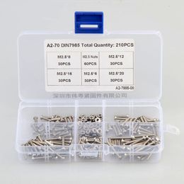 Tool Parts 304 Stainless Steel Cross Round Head Screw Nut Combination Suit M2.5 Assortment Kit Repair Tools Set 230824