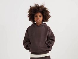 Hoodies Kids Sweater Kids Hooded Boys Girls Sweatshirt Essent Essentail Soldes solteiros Estética de mangas compridas com bolsos Designs roupas de rua