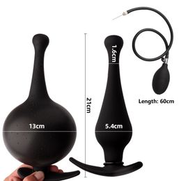 Briefs Panties Long Firm Head Inflatable Anal Butt Plug with Detachable Pump for Man Woman Gay Anus Vagina Expander P Spot Prostate Massager 230824