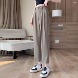 Women's Pants High Waist Women Harem Elegant Formal Office Ladies OL Work Pantalones Casual Elastic Cotton Slim Trousers