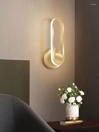 Wall Lamp 12W LED Gold Black Rotatable Adjustable Light Angle Indoor Bedroom Bedside Living Room El Aisle