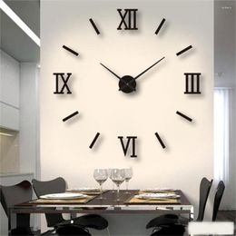 Wall Clocks Modern Clock Acrylic Diy Mute Simple Solid Colour Glow-In-The-Dark Home Living Room Office Decroation