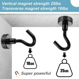 Hooks Rails 10Pcs Storage Magnetic Hook Strong Magnet Bracket Cruise Wall Support Hardware Tool Black Refrigerator 230824