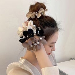 Headbands Elegant Woman Pearl Hair Tie Korean Accessories Rubber Band Elastic Bands Scrunchies Ring 230823