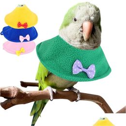 Other Bird Supplies Cute Parrot Collar Reery Anti-Biting Pecking Injury Elizabeth Protective For Birds Cloak Pets Warm Clothes Drop De Dhkpc
