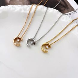 Дизайнерское ожерелье Женщины классические дизайнеры роскошные кружные бриллианты дизайнерские ювелирные украшения для подвесной ожерелья для леди -вечеринок подарки