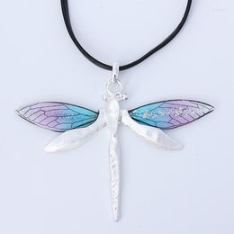 Pendant Necklaces ELOHYI Big Dragonfly Resin Long Necklace Vintage Statement Geometric Pendants Women Fashion Jewellery Collares Mujer Kolye