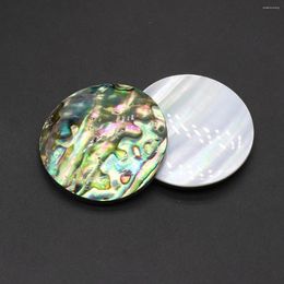 Pendant Necklaces Natural Colorful Abalone Pendants Slice Round Sea Shell High Quality For Jewelry Making Diy Women Necklace Earrings Gifts