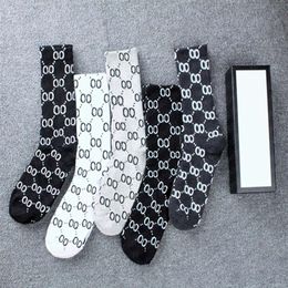 Women Sports Long Socks Fashion High Quality Womens and Mens Stocking Letter g sock chaussettes de marque luxe with box284B