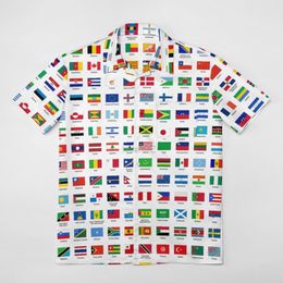 Men's Casual Shirts Graphic Cool World Flags A Short Sleeved Shirt Tshirt Coordinates Leisure Vintage Eur Size 230823