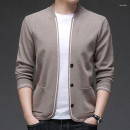 Men's Sweaters Cardigan Sweater British Style V-Neck Knitwear Autumn Loose Men Sweatercoat Casual Knitted