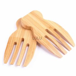 Salad Hands Bowl Servers Bamboo Serving Tosser Claws 2pcs/Pack HKD230810