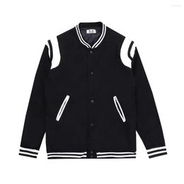 Men's Jackets DUYOU Mens Jacket Stitched Black And White Baseball Colour Fashion Straight Fit Collar Jacket| 212023