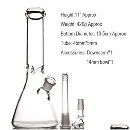 Smoking Pipes Hookah Glass Bong 10.7 Beaker Base Water Dab Rig Thick Material For Bongs Drop Delivery Home Garden Household Sundries Dhofj