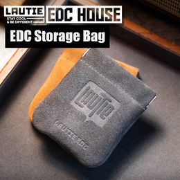 Spinning Top LAUTIE Fingertip Gyro Cowhide Storage Bag EDC Outdoor Portable Key Case Gift Headphone Bag 230818