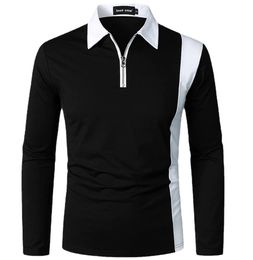 Mens Polos Trend Fashion Lapel Shirt Long Sleeve Casual Sport Tshirt Tops Men Clothing 230823