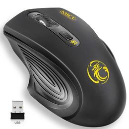 Wireless mouse computer ergonomic mause 2.4G Optical Silent pc mice Mini 4 Buttons 2000DPI Noiseless usb mouse for laptop pc mac HKD230824