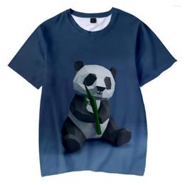 Мужские рубашки T 2023 Animal Panda 3d Print Rush
