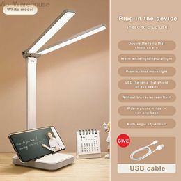 USB Charging LED Table Lamp Stepless Dimming Desk Lamp Multi-function Night Lamp For Bedroom Reading Light White Light HKD230824