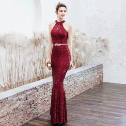 2023 Vintage mother of bride dress Sheer Long blingbling Red Prom Dresses Mermaid Appliqued Sequined African Black Girls elagant plus size Evening Gowns Red Dress