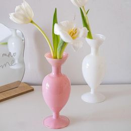 Vases Frencn Jade Colour Glass Vase Home Decoration Household Nordic Living Room Table