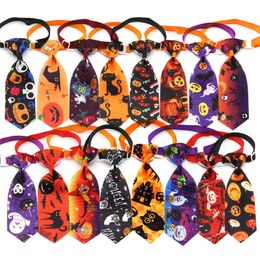 Cat Costumes Pet Halloween Bow Tie Series Pumpkin Skull Head Dog Accessory Collar Accessories for Small 230825