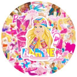 50Pcs Cartoon Princess Barbie Stickers Stickers Skate Accessories Waterproof Vinyl Sticker For Skateboard Laptop Luggage Bicycle Motorcycle Phone Car Decals