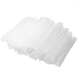 Disposable Cups Straws 300Pcs Smoothie Jumbo Straw Clear Plastic Drinking For Milkshake Bubble Tea Fruit Shakes