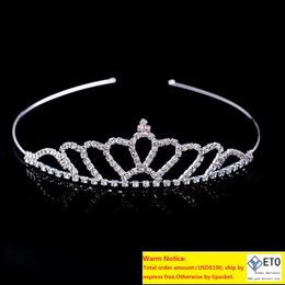 Beautiful Shiny Crystal Bridal Tiara Party Pageant Silver Plated Crown Headband Cheap Wedding Tiaras Accessories ZZ