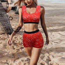 Women's Two Piece Pants Cashew Fitness Fashion Suit Leisure Print Yoga Ladies Flower Sports Women Suits & Sets