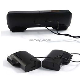 Portable Mini USB Stereo Speaker Notebook Laptop Computer PC Screen Clip-on Music Player Black HKD230825