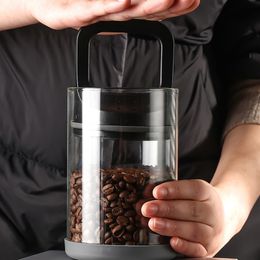 Bottles Jars Glass Airtight Canister Food Container Tea Coffee Beans Kitchen Storage Jar Sealed Grounds Candy Organiser 230825