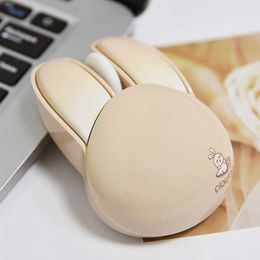 Cute Little Rabbit Bluetooth 2.4G Wireless Mouse Silent Ergonomic DPI Up 1600 Mute Button Small For Girl Macbook Laptop Office HKD230824