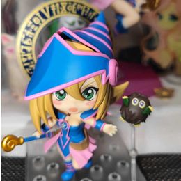 Action Toy Figures Yu Gi Oh Black Figure Magician Girl Dark Anime Figurine 10cm Statue Collection Model Action Figure Toys Gifts For Kids
