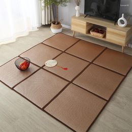 Carpets Japanese-Style Foldable Mat Carpet Living Room Bedroom Tatami Floor Balcony Rattan Summer Insulation