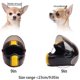 Accessories Handsome Cute Pet Helmet Cat Dog Cap Outdoor Anticollision Hat for Cat Dog Styling Photo Mini Motorcycle Helmet Props Pet Hat