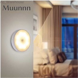 Motion Sensor Light USB Night Light LED Lamp With Switch Rechargeable Inductor Lights For Kitchen Stairs Hallway Closet Bedroom HKD230824