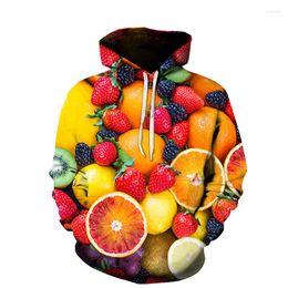 Men's Hoodies Fall Winter Fruit Orange 3D Printing Women's Fashion Streetwear Sweatshirts Unisex Casual Pullovers