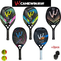 Squash Racquets CAMEWIN High quality carbon fiber tennis racket beach face soft with protective lid bag 230824