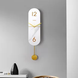 Wall Clocks Decoration Clock Living Room Art White Unique Home Nordic Fashion Round Silent Bedrooom Horloge Decor