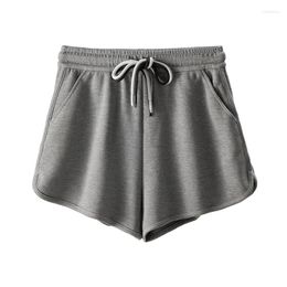 Women's Shorts Fashion 2023 64.8% Cotton Short Pants Women Sporty Lace-up HIGH Waist Feminino Summer